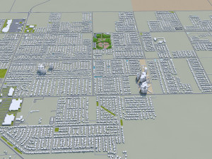 Lancaster city california 70km 3D 模型