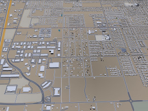 Lancaster city california 70km 3D 模型