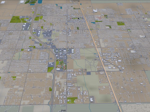 Lancaster city california 70km 3D 模型