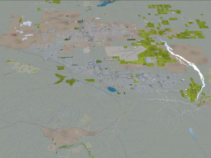 Lancaster city california 70km 3D 模型