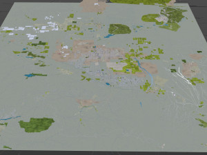 Lancaster city california 70km 3D 模型