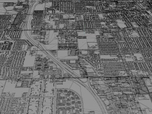 Lancaster city california 70km 3D 模型
