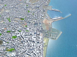 Cidade de Larnaca Chipre 30 km Modelo 3D