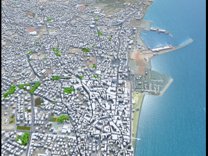 Larnaca city cyprus 30km Model 3D
