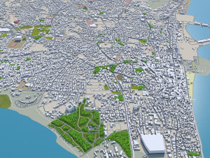 Larnaca city cyprus 30km Model 3D