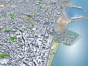 Larnaca city cyprus 30km Model 3D