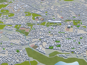 Larnaca city cyprus 30km Model 3D