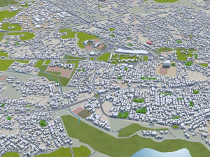 Larnaca city cyprus 30km 3D Model