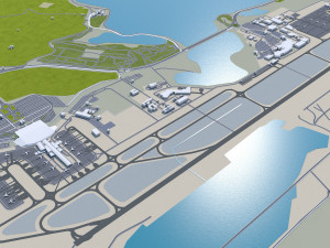 Larnaca city cyprus 30km Model 3D