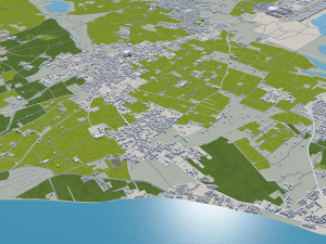 Larnaca city cyprus 30km Model 3D