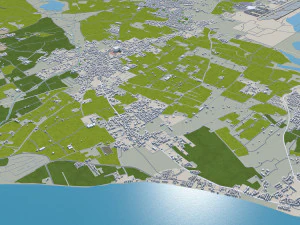 Larnaca city cyprus 30km 3D Model