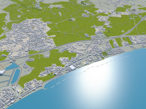 Larnaca city cyprus 30km Model 3D