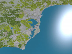 Larnaca city cyprus 30km 3D Model