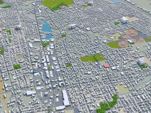 Лас-Крусес-Сіті, Нью-Мексико, 50 км 3D Модель