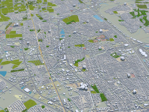 Las cruces city new mexico 50km Model 3D
