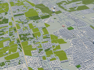 Las cruces city new mexico 50km Model 3D