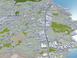 Las palmas de gran canaria city spain 40km Model 3D
