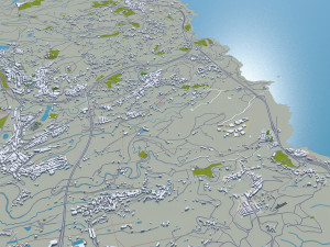 Las palmas de gran canaria city spain 40km Model 3D