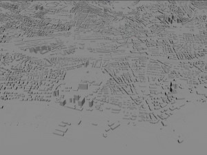 Lausanne city switzerland 50km 3D Model