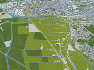 Leeuwarden city netherlands 40km 3D 模型