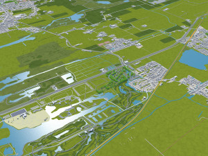 Leeuwarden city netherlands 40km 3D 模型