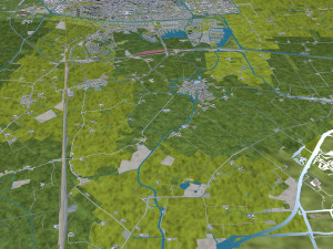 Leeuwarden city netherlands 40km 3D 模型
