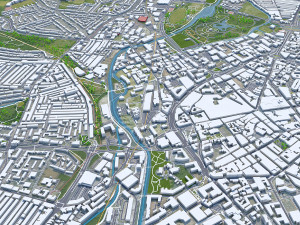 Leicester city england 50km 3D Model