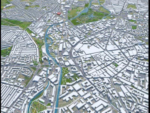 Leicester city england 50km 3D Model