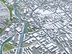 Leicester city england 50km Modelo 3D