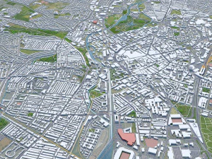 Leicester city england 50km 3D Model