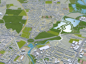 Leicester city england 50km Modelo 3D