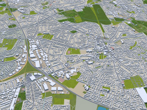 Leicester city england 50km Modelo 3D