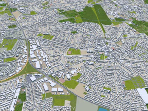 Leicester city england 50km 3D Model