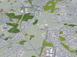 Leicester city england 50km Modelo 3D