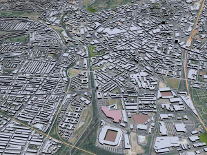 Leicester city england 50km 3D Model