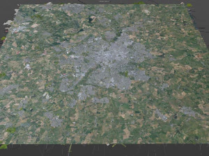 Leicester city england 50km 3D Model