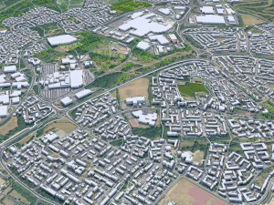 Leicester city england 50km 3D Model