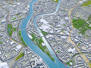 Liege city belgium 40km Modelo 3D
