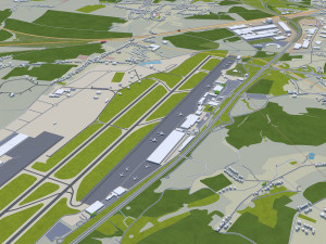 Liege city belgium 40km 3D Model