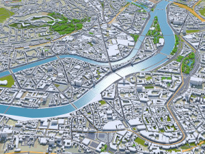 Liege city belgium 40km 3D Model