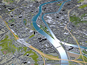 Liege city belgium 40km 3D Model