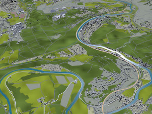 Liege city belgium 40km 3D Model