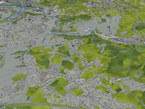 Liege city belgium 40km 3D Model