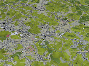 Liege city belgium 40km 3D Model