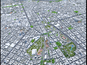 Lima city peru 80km 3D Model