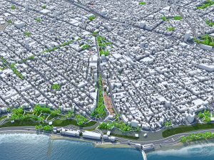 Lima city peru 80km 3D Model