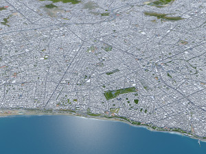 Lima city peru 80km 3D Model