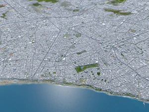 Lima city peru 80km 3D Model