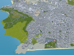 Lima city peru 80km 3D Model