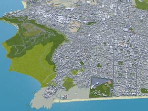 Lima city peru 80km 3D Model